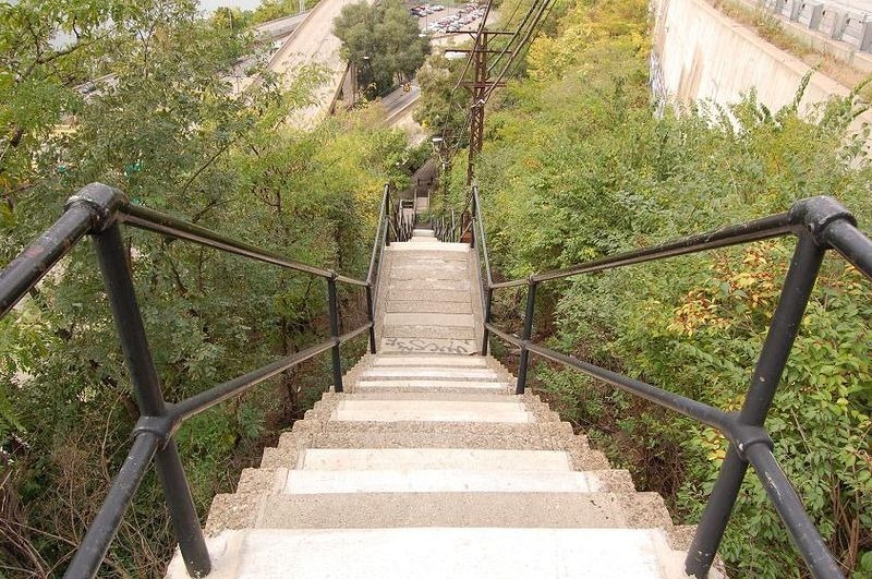 Photo of long stairway in Pittsburgh