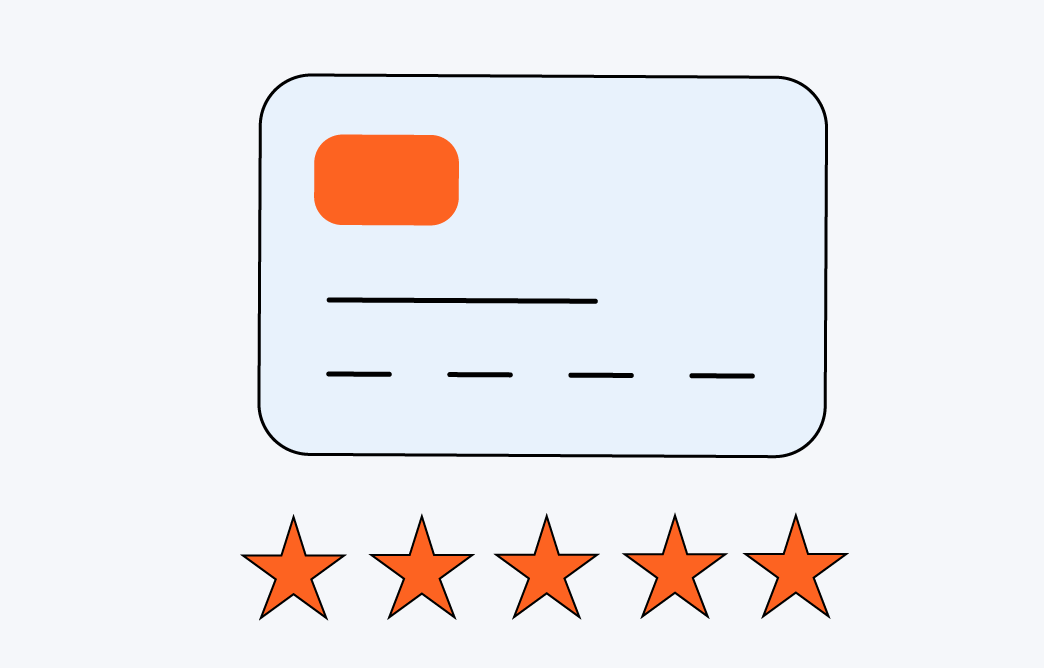 credit card with stars