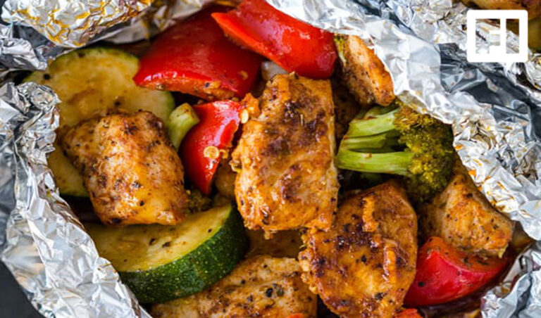 Foil Packet Chicken & Rainbow Veggies | ChooseFI